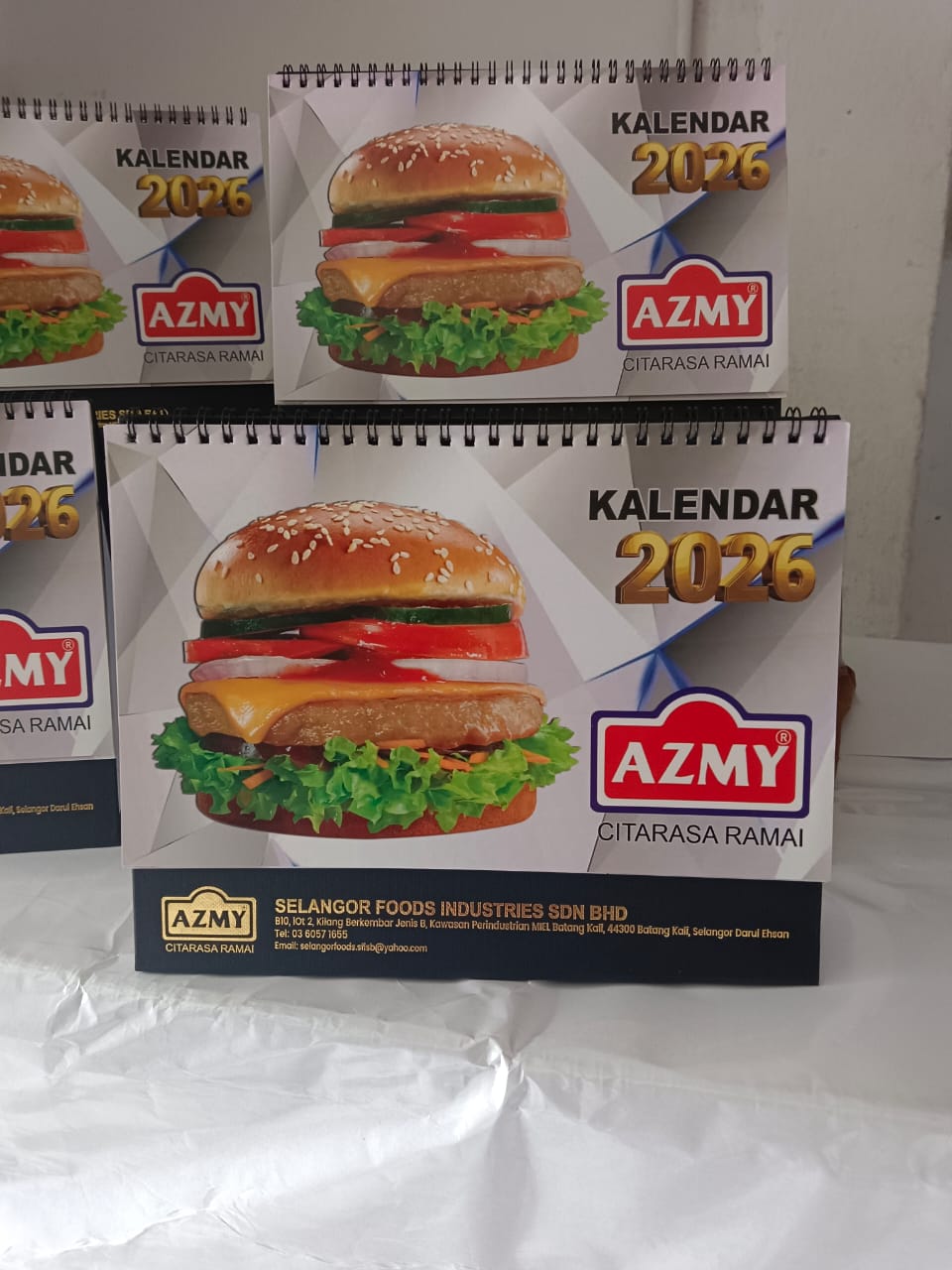 Kalendar meja custom Azmy