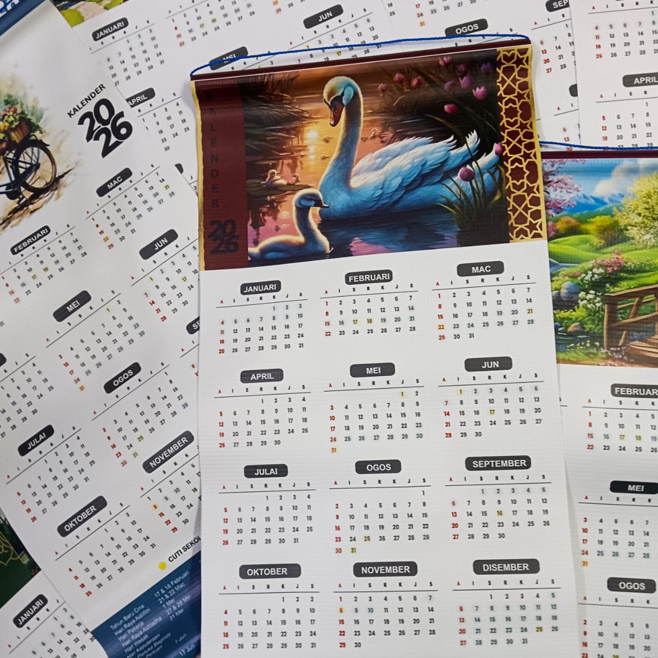 Poster calendar rekaan angsa